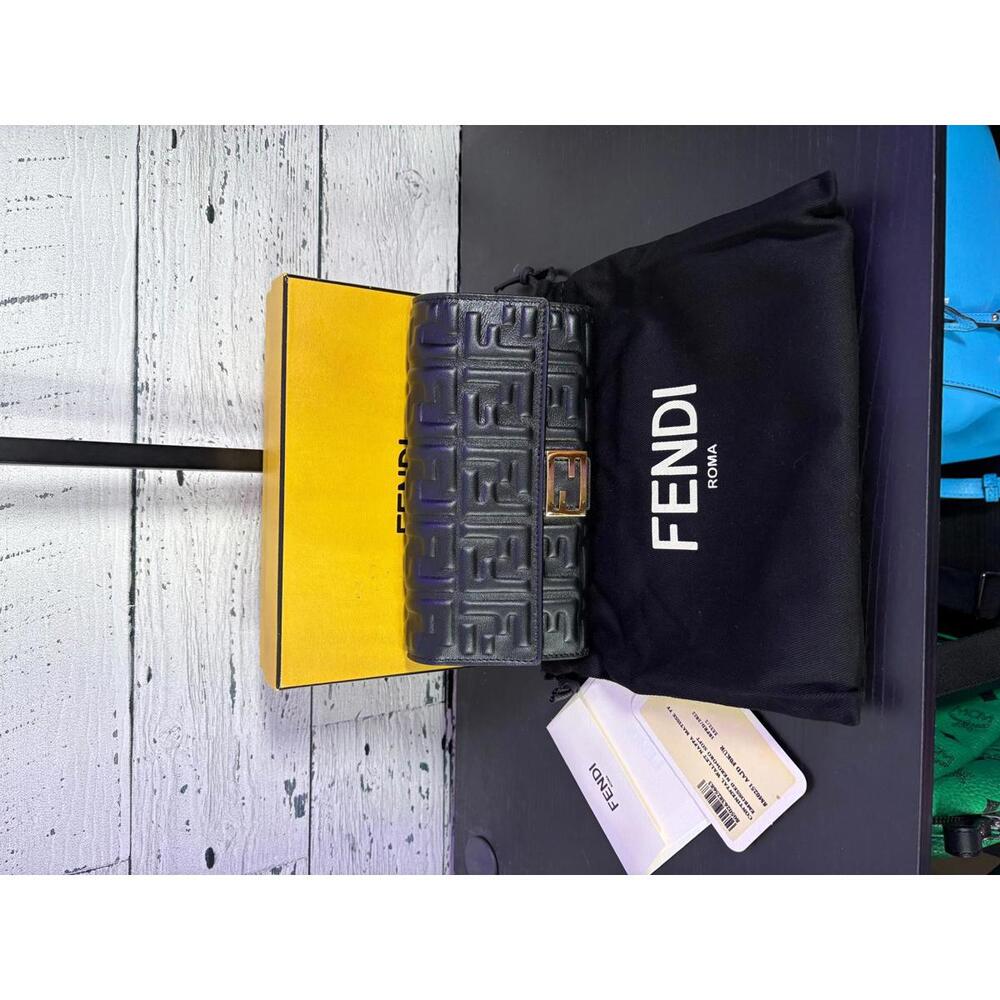 Fendi Continental Wallet Napa Matisse FF Embossed